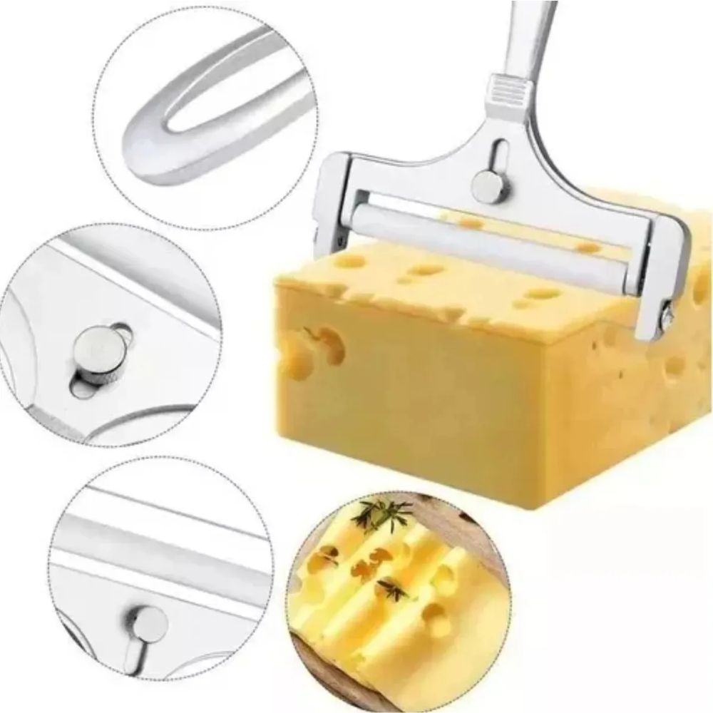 Rebanador Corta Queso Ajustable Aluminio Genérico