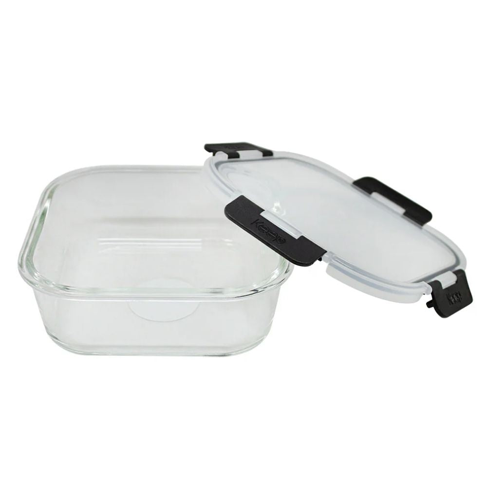 Hermético Cuadrado 1200 ml Glass Keep