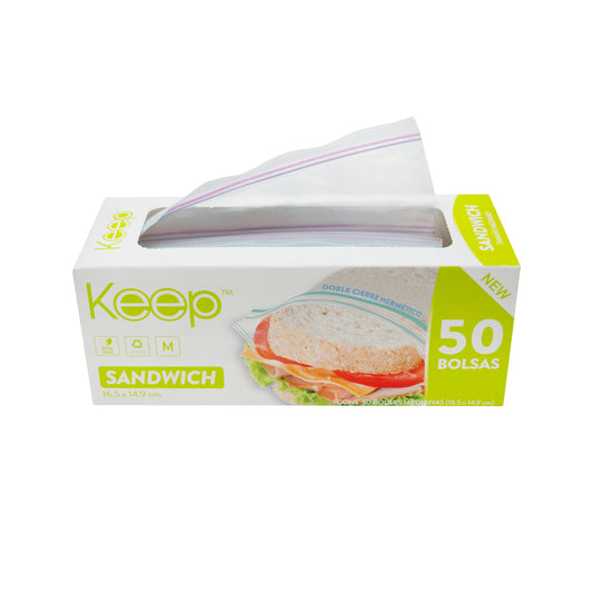 Bolsa para Sándwich Hermética Doble Cierre Keep