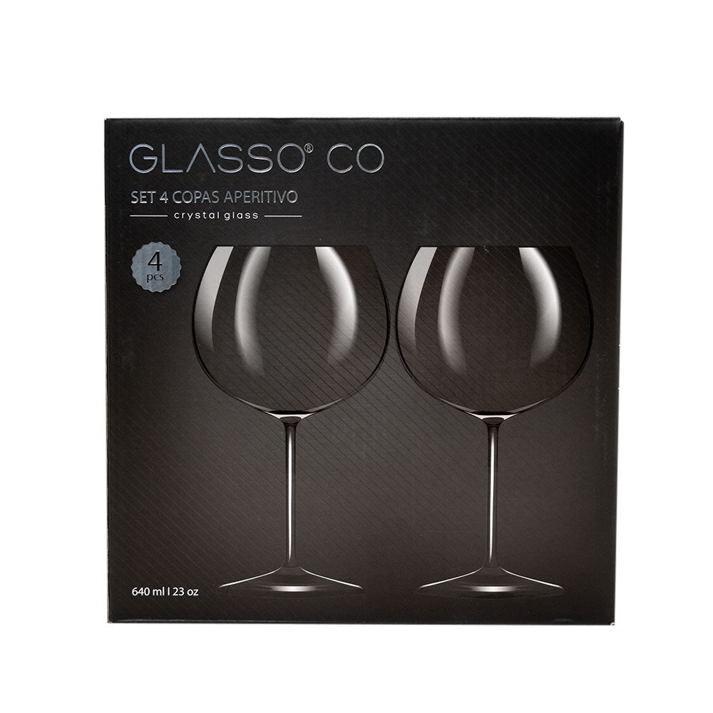 Set 4 Copas Aperitivo Cristal 670ml Glasso