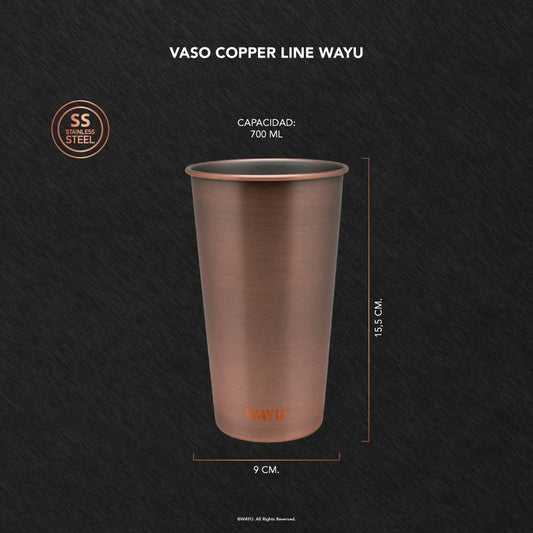 Vaso 700ML Copper Line Wayu