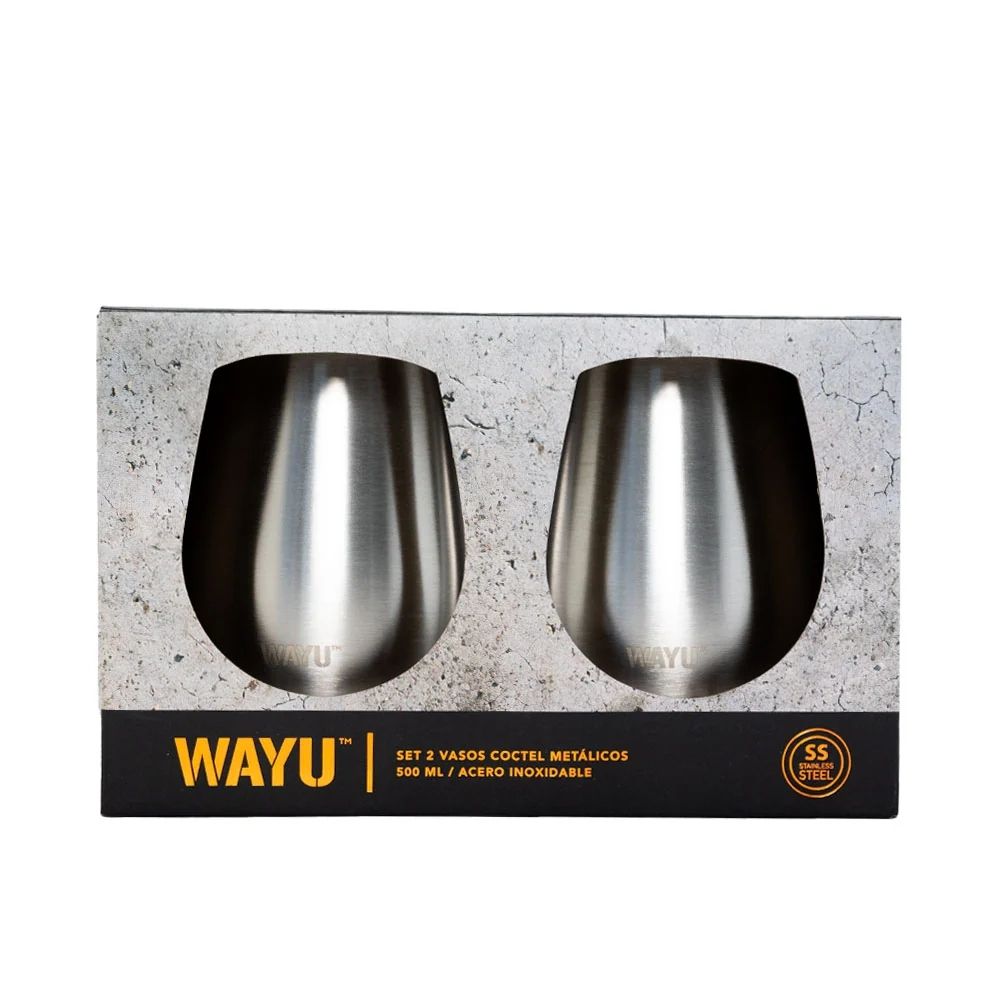 Set 2 Vasos Coctel Metálicos Wayu