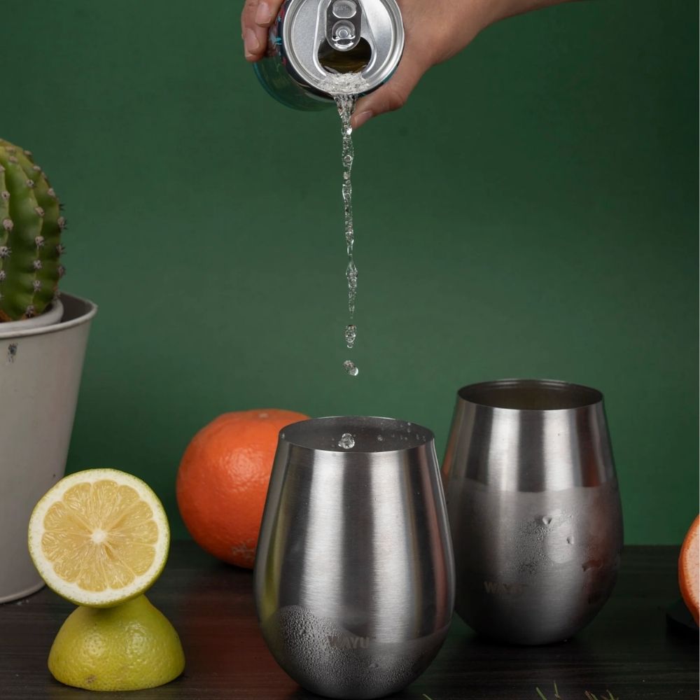 Set 2 Vasos Coctel Metálicos Wayu