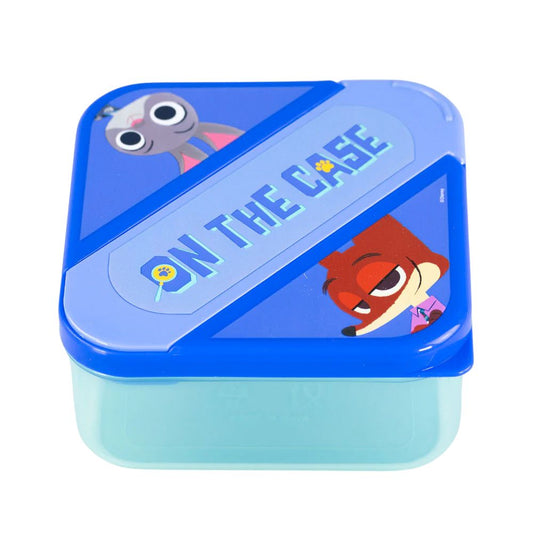 Hermético 850ml + Cubiertos PP Zootopia