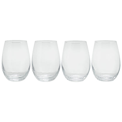 Set 4 Vasos Redondos Vidrio 580 ml Wayu