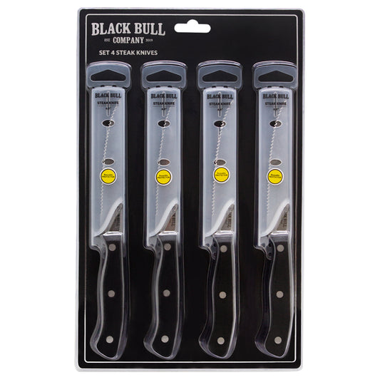Set 4 Cuchillos Steak Black Bull