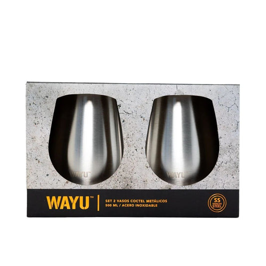 Set 2 Vasos Coctel Metálicos Wayu