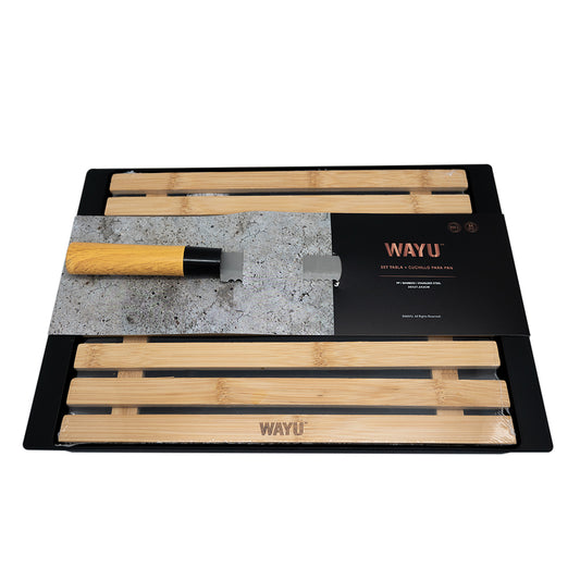 Set Tabla + Cuchillo Para Pan Wayu