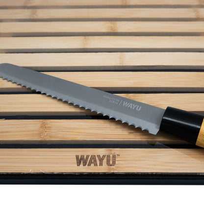 Set Tabla + Cuchillo Para Pan Wayu
