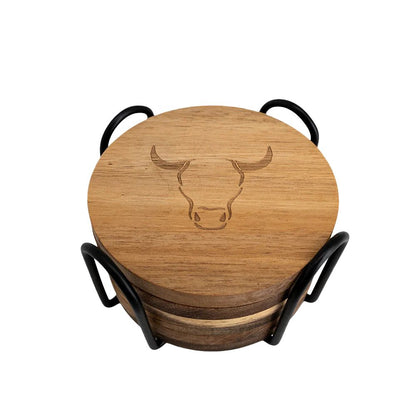 Set 6 Posavasos Madera Wayu