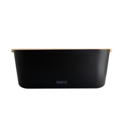 Panera Con Tapa De Madera Bamboo Wayu