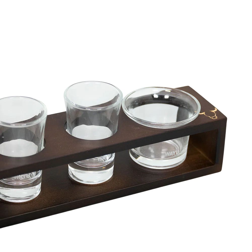 Set Vasos Shot Con Bandeja Wayu