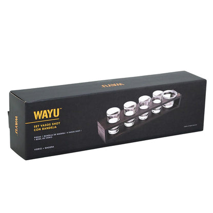 Set Vasos Shot Con Bandeja Wayu