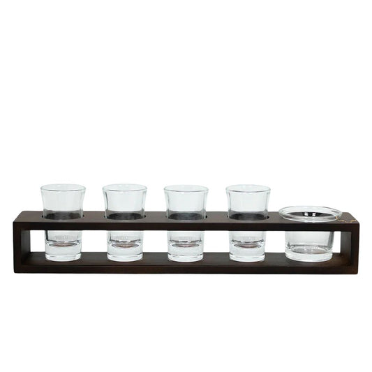 Set Vasos Shot Con Bandeja Wayu
